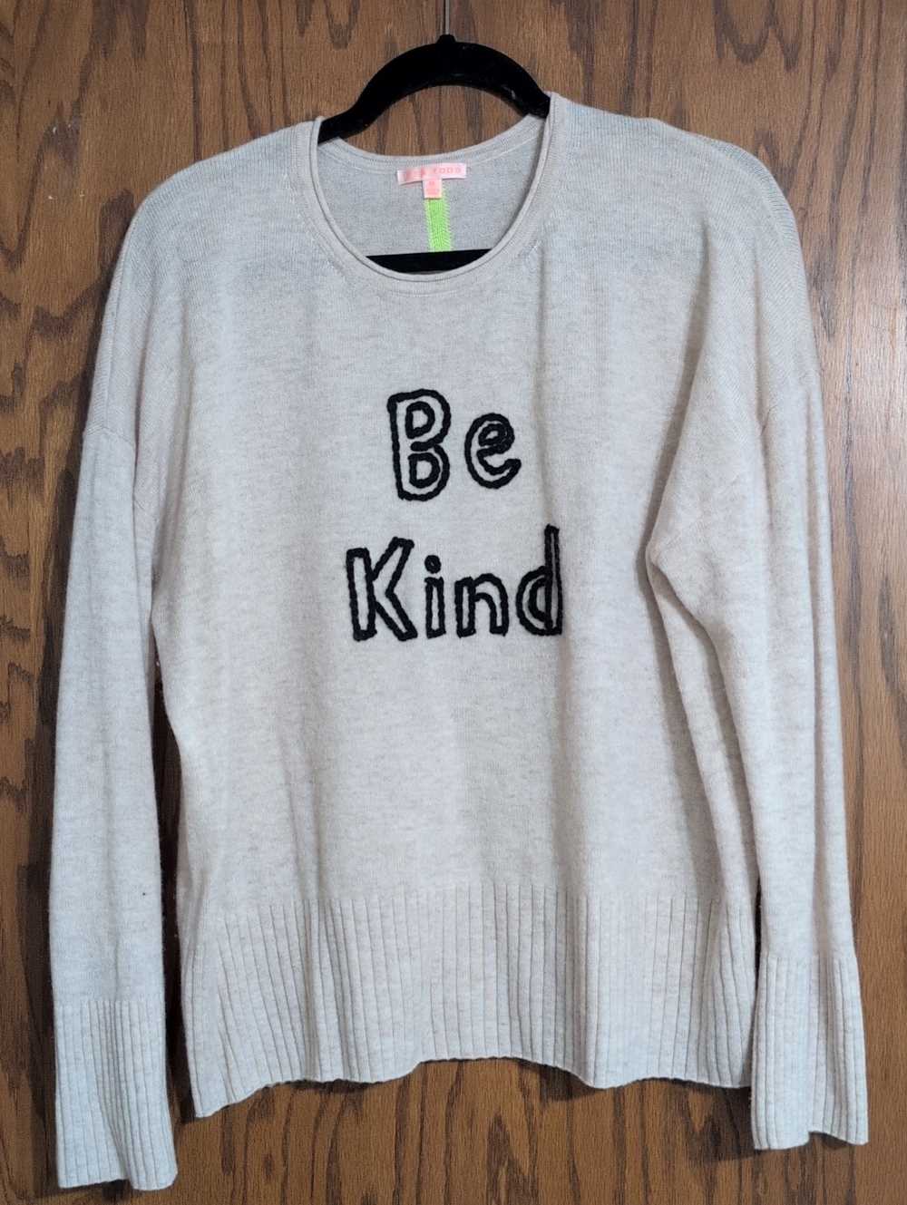 Lisa Todd Cream 'Be Kind' Crewneck Sweater